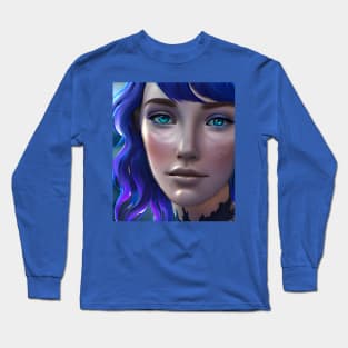 Purple Enchantress (1) - Beautiful Magic Girl Long Sleeve T-Shirt